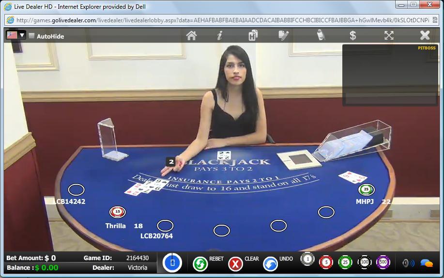 Live Blackjack Table