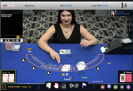BetOnline Live Blackjack Table