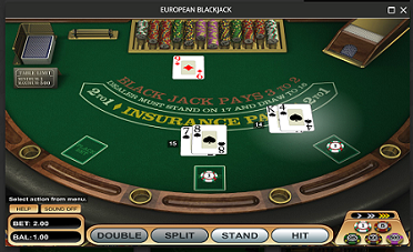 BetOnline European Blackjack Table